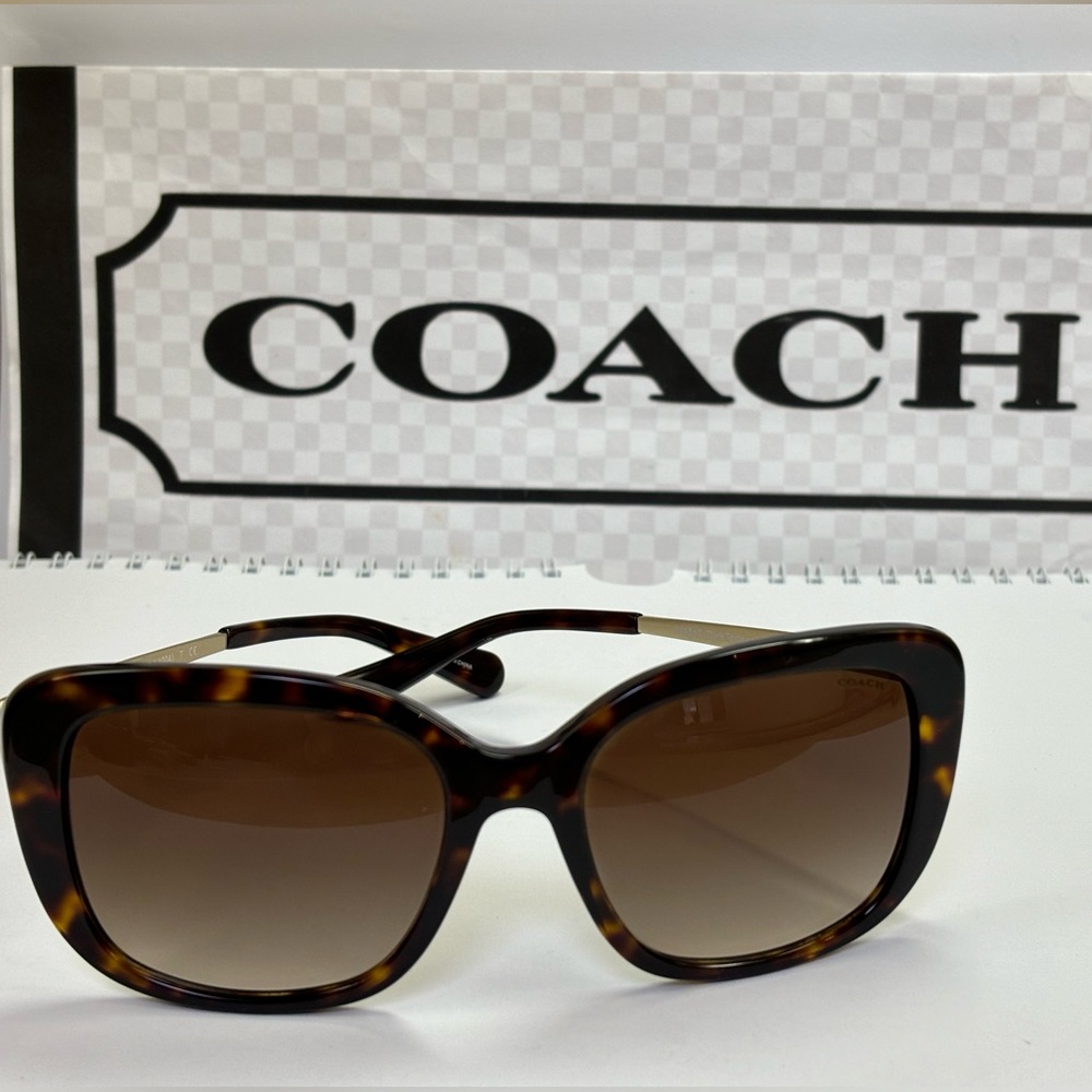 New Coach HC8229 L004 548513 Dark Tortoise Sunglasses - Picture 14 of 15
